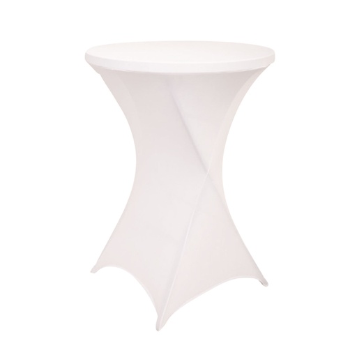 [1429648] Housse de table haute BRASQ 80cm blanc