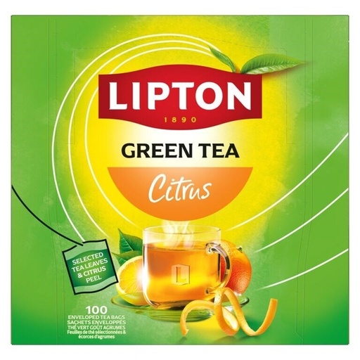[1429643] Thé Lipton Balance Green Tea Citrus 100x 1,5g