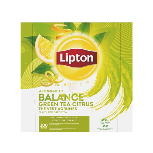 [1429643] Thé Lipton Balance Green Tea Citrus 100x 1,5g