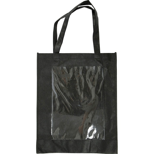 [1430195] Sac personnalisable Creativ Company 42x34x12cm avec pochette plastifié noir