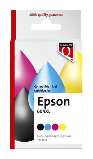 [1429757] Inktcartridge Quantore alternatief tbv Epson 604XL T10H94 zwart + 3 kleuren