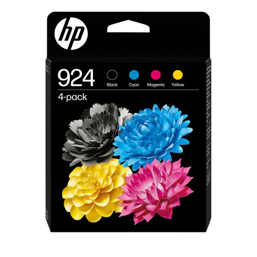 [1430247] Cartouche d'encre HP 6C3Z1NE 924 noir + 3 couleurs