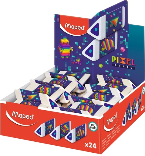 [1430642] Gomme Maped Pixel Party Pyramid présentoir 24 pièces