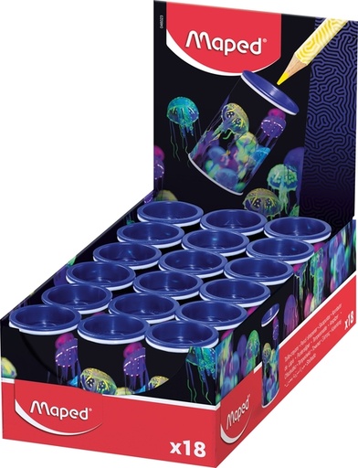 [1430648] Taille-crayon Maped Deepsea Paradise 1 trou présentoir 18 pièces