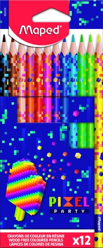 [1430660] Crayon de couleur Maped Pixel party set 12 couleurs