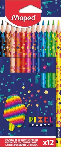 [1430660] Kleurpotlood Maped Pixel Party set à 12 kleuren