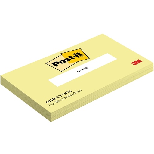 [1430798] Bloc-mémos 3M Post-it 6830 Notes 76x127mm jaune canari 100 feuilles