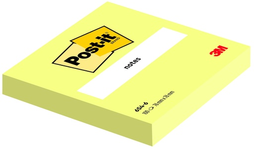 [1430804] Memoblok 3M Post-it 6820 76x76mm Notes Canary Yellow