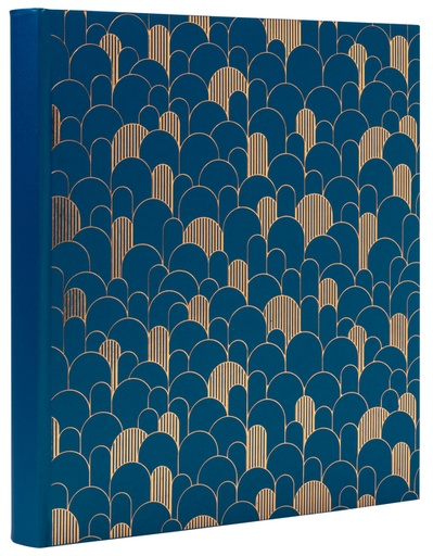 [1430763] Fotoalbum Exacompta 29x32cm 60 zwarte pagina's Néo Déco blauw