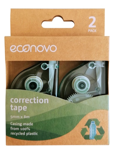 [1429626] Correctietape Econovo 5mmx8m blister à 2 stuks