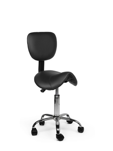 [1430207] Siège amazone Office avec dossier bas roulettes dures noir