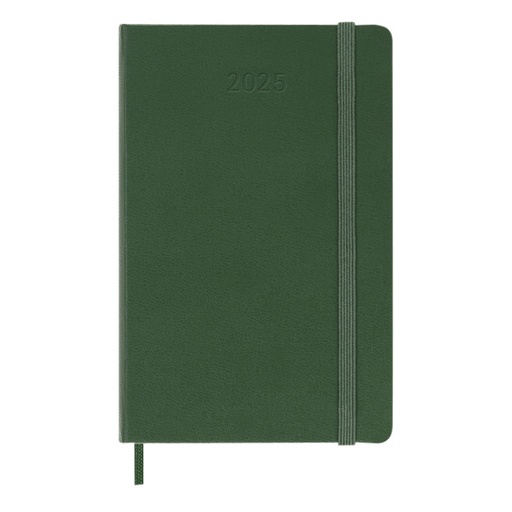 [1430283] Agenda 2025 Moleskine 12 mois Planner Weekly 7j/1p Pocket rigide vert myrte