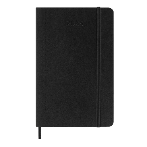 [1430284] Agenda 2025 Moleskine 12 mois Planner Weekly 7j/1p Pocket souple noir