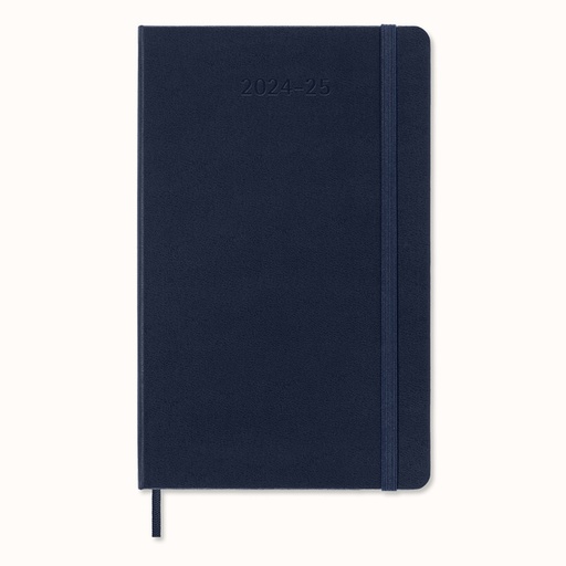 [1430292] Agenda 2024/2025 Moleskine 18 mois Planner Weekly 7j/1p Large rigide bleu saphir