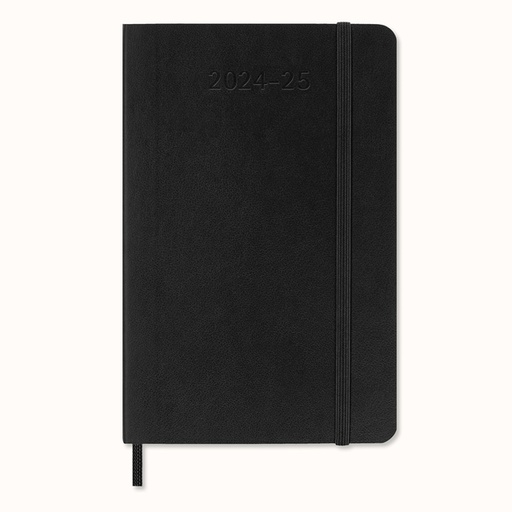 [1430293] Agenda 2024/2025 Moleskine 18 mois Planner Weekly 7j/1p Pocket souple noir