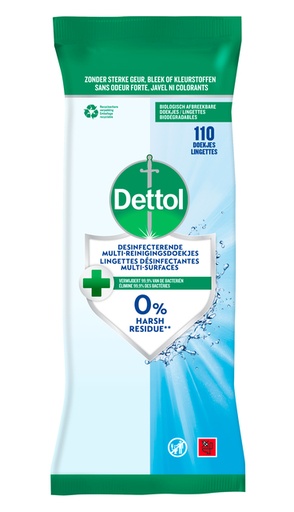 [1430867] Lingettes désinfectantes Dettol antibactérien Cleanser 110 pièces