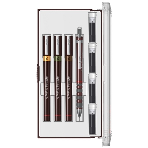 [1422071] Rotring Isograph Technical Pens Junior set de 4 pièces