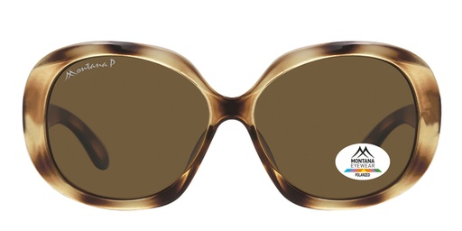 [1430684] Lunette de soleil Montana verre polarisé brun demi brillant