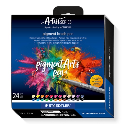 [1431202] Feutre pinceau Staedtler PigmentArts set 24 couleurs