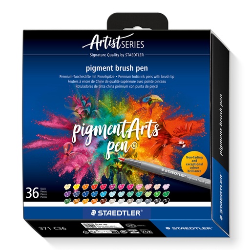 [1431203] Brushpen Staedtler PigmentArts set à 36 kleuren