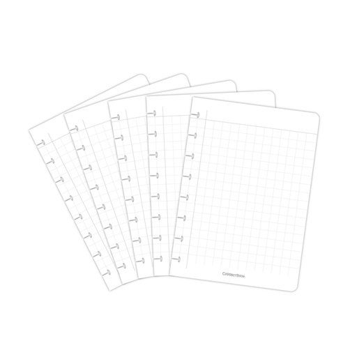[1432921] Set extension Correctbook A5 carreau 10x10mm 5 feuilles