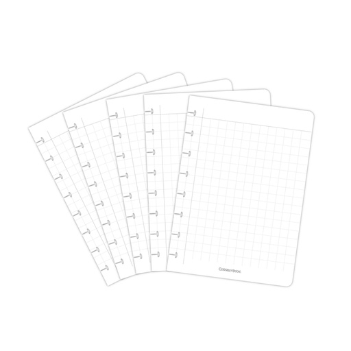 [1432921] Uitbreidingsset Correctbook A5 ruit 10x10mm 5 bladen