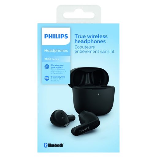 [1430775] Ecouteurs Philips In-ear TWS TAT2236 noir