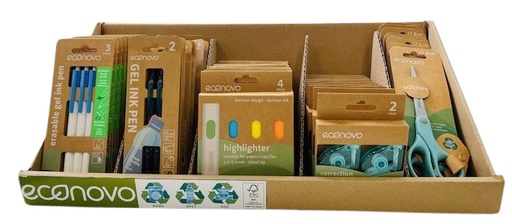 [1430331] Assortiment d'écriture Econovo Présentoir 50 blisters