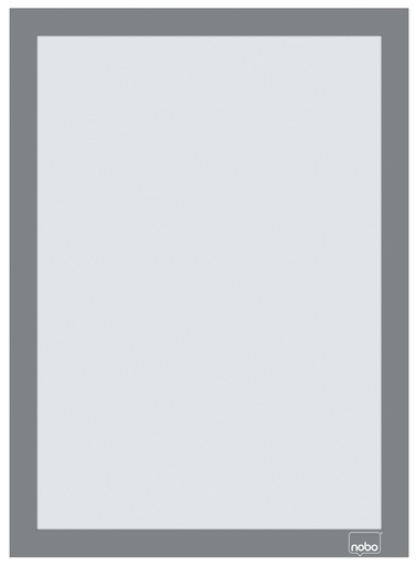 [1429602] Porte-affiche Nobo magnétique autocollant A4 argent 2 pièces