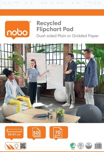 [1430159] Flipover Nobo premium 60x85cm dubbelzijdig rol 50 vel