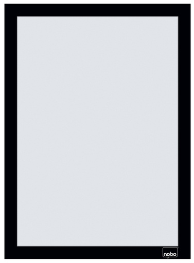 [1430161] Porte-affiche Nobo magnétique autocollant A4 noir 2 pièces