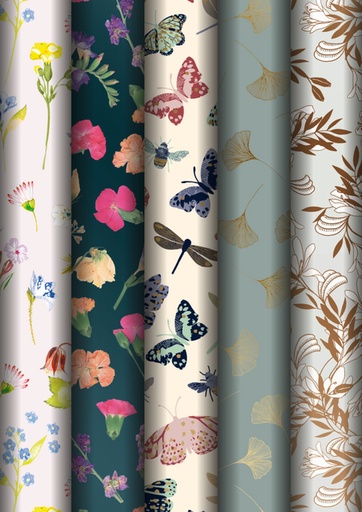 [1430898] Papier d'emballage Steweo Classic Bouquet 200x70cm assorti