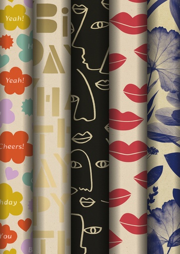 [1430900] Inpakpapier Stewo Mindful 200x70cm assorti