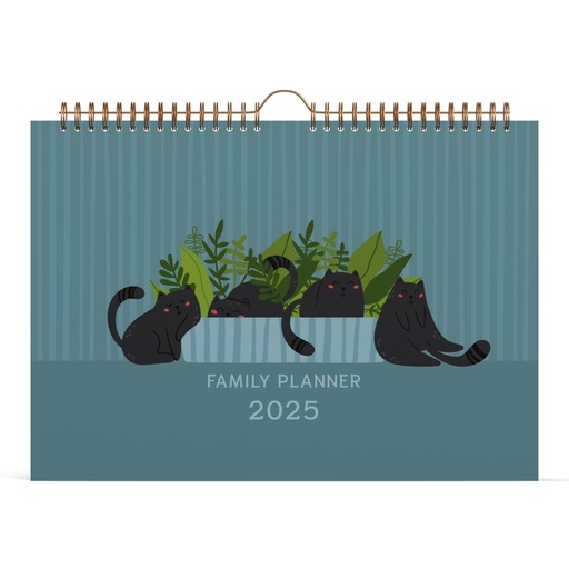 [1431112] Calendrier familial 2025 Lannoo 310x220 Cats 7 jours/1 page