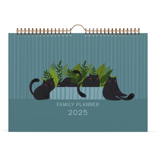 [1431112] Calendrier familial 2025 Lannoo 310x220 Cats 7 jours/1 page