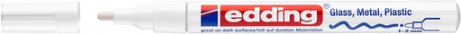 [1432900] Marqueur peinture edding 751 à base d'huile ogive 1-2mm créatif blanc