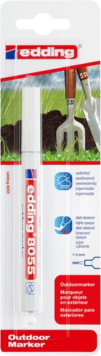 [1432903] Viltstift edding 8055 outdoor 1-2mm wit blister à 1 stuk