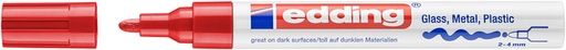 [1432908] Marqueur peinture edding 750 à base d'huile ogive 2-4mm créatif rouge