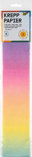 [1433048] Papier crépon Folia 250x50cm 10 feuilles n° 1650 arc-en-ciel