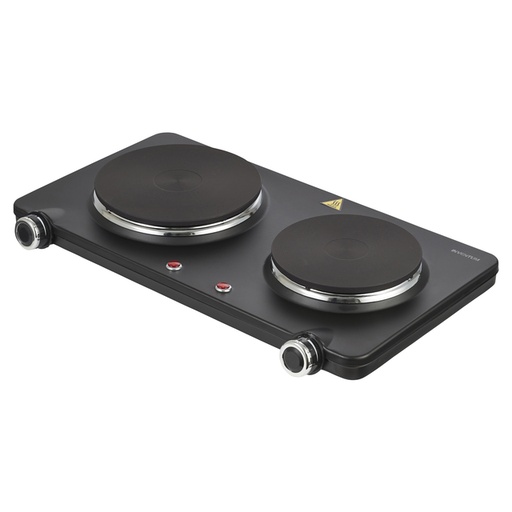 [1433649] Kookplaat Inventum elektrisch 2 zones zwart