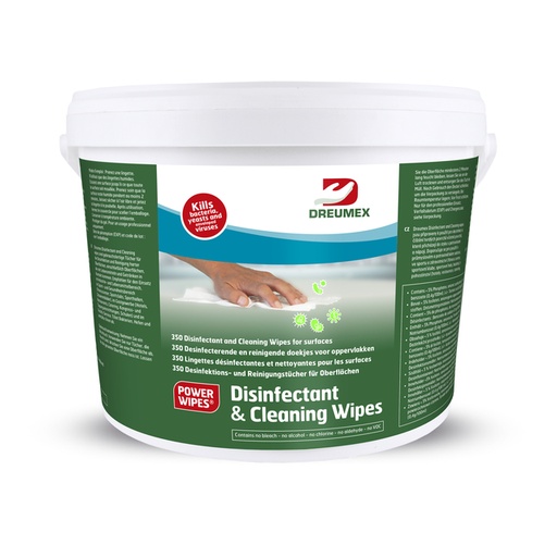 [1433061] Desinfectiedoekjes Dreumex Disinfectant & Cleaning 350 stuks in dispenseremmer