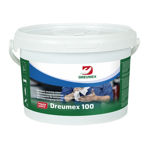 [1433063] Lingette nettoyante Dreumex seau 100 seau 100 pièces blanc