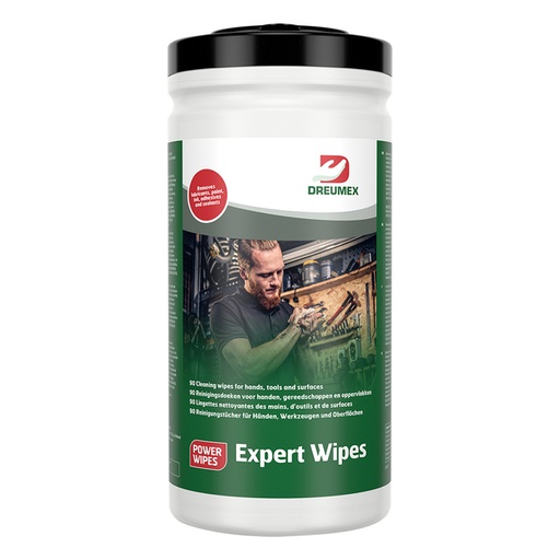 [1433075] Lingette nettoyante Dreumex Expert Wipes tube 90 pièces blanc