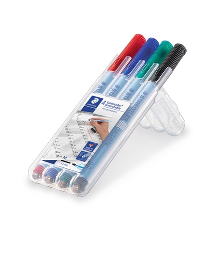 [1431206] Feutre Staedtler Lumocolor 305 Correctable non permanent M set 4 pièces