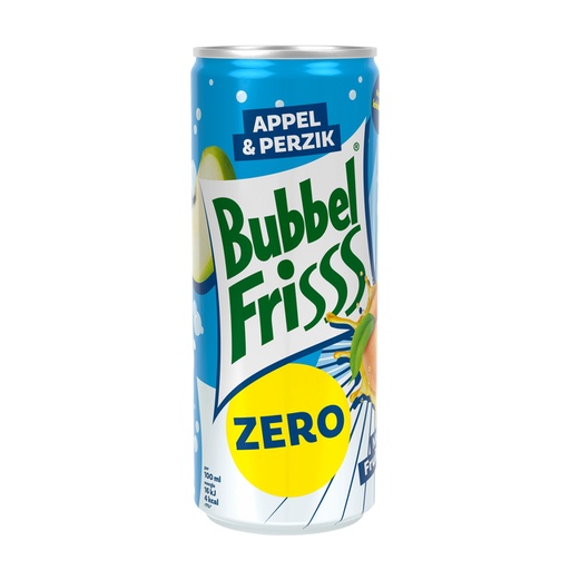 [1422343] Fruitdrank DubbelFrisss appel perzik zero blik 250ml