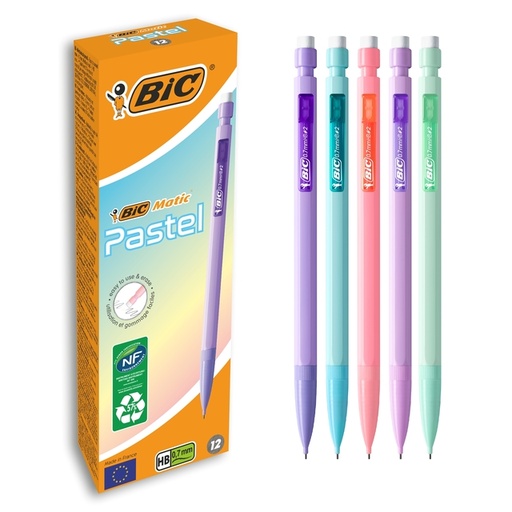 [1434243] Vulpotlood Bic Matic Pastel HB 0.7mm pastel assorti