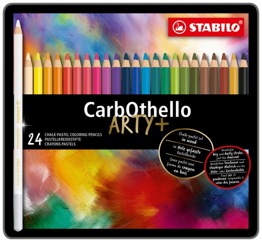 [1434198] Crayon craie pastel STABILO CarbOthello assorti boîte 24 pièces