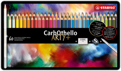 [1434199] Crayon craie pastel STABILO CarbOthello assorti boîte 60 pièces