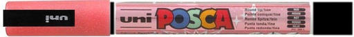 [1433800] Paintmarker Uni POSCA PC3M fijn glitter rood