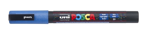 [1433867] Paintmarker Uni POSCA PC3M fijn glitter donkerblauw